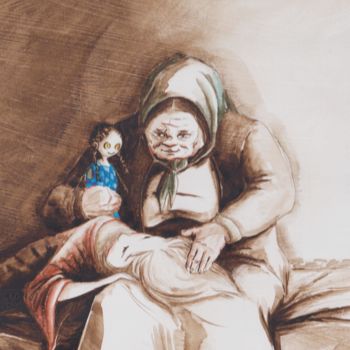 제목이 "et-si-c-etait-un-jo…"인 미술작품 Lydie Lapalud로, 원작, 잉크