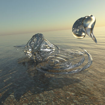Digital Arts titled "Kraken 7" by Lyhl, Original Artwork, Digital Painting