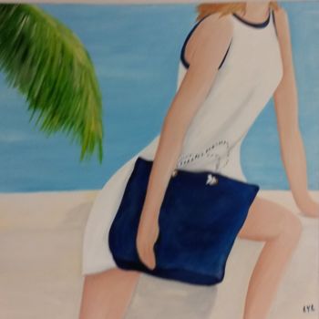 Peinture intitulée "le sac bleu #artist…" par Lyl, Œuvre d'art originale, Acrylique