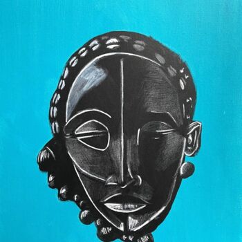 "Masque Africain N01" başlıklı Tablo Lylo tarafından, Orijinal sanat, Akrilik