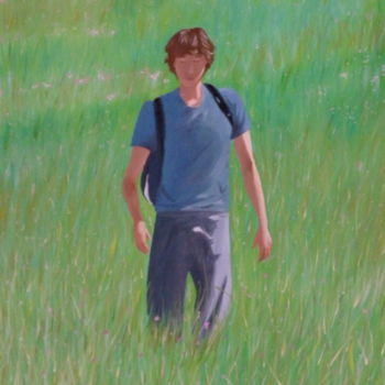 Peinture intitulée "La randonnée" par Marianne Lynch, Œuvre d'art originale, Huile
