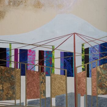 Картина под названием "The City and the Vo…" - Lynda Stevens, Подлинное произведение искусства, Акрил