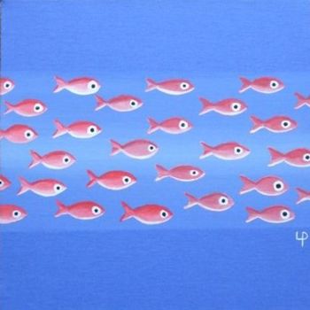 Painting titled "Shoal of Red Fish" by Lynette Pike, Original Artwork