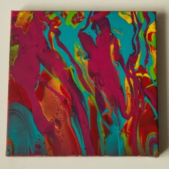 Malarstwo zatytułowany „Flowing rainbows” autorstwa Lynn Brosens, Oryginalna praca, Akryl