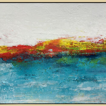 Painting titled "Embrace The Moments" by Lynne Godina-Orme, Original Artwork, Acrylic Mounted on Wood Stretcher frame