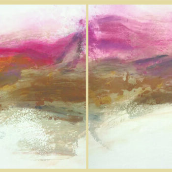 Malarstwo zatytułowany „Red Sky At Night” autorstwa Lynne Godina-Orme, Oryginalna praca, Akryl Zamontowany na Drewniana rama…