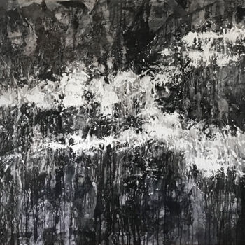 Malerei mit dem Titel "Midnight Moonlight" von Lynne Godina-Orme, Original-Kunstwerk, Acryl Auf Keilrahmen aus Holz montiert