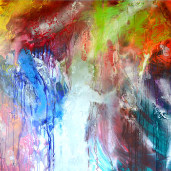 Peinture intitulée "Colour Fusion" par Lynne Godina-Orme, Œuvre d'art originale, Acrylique