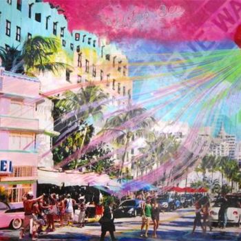 Peinture intitulée "No Exit- Miami vibes" par Lyn'S, Œuvre d'art originale