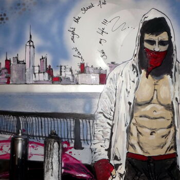 Peinture intitulée "Urban life" par Lyric.P / H, Œuvre d'art originale, Acrylique