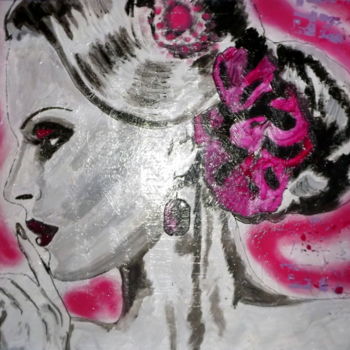 Malerei mit dem Titel "Flamenco" von Lyric.P / H, Original-Kunstwerk, Acryl