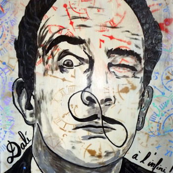 Malerei mit dem Titel "Hommage à Dali" von Lyric.P / H, Original-Kunstwerk, Acryl