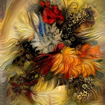 Arts numériques intitulée "bouquet de fleurs2" par Lysadie, Œuvre d'art originale, Peinture numérique