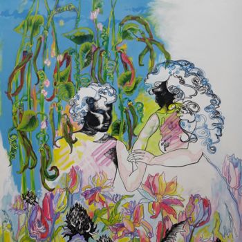 绘画 标题为“Les soeurs” 由Lysiane D. Coste, 原创艺术品, 丙烯