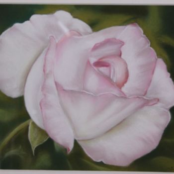 Картина под названием "Cœur de rose" - Lysiane Lagauzere, Подлинное произведение искусства