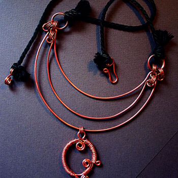 Design intitulée "Copper necklace I" par Lyubomir Naydenov, Œuvre d'art originale