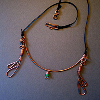Design intitolato "Copper necklace wit…" da Lyubomir Naydenov, Opera d'arte originale