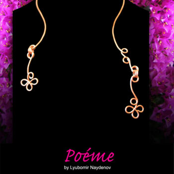 Design intitolato "Copper necklace IV" da Lyubomir Naydenov, Opera d'arte originale, Collane