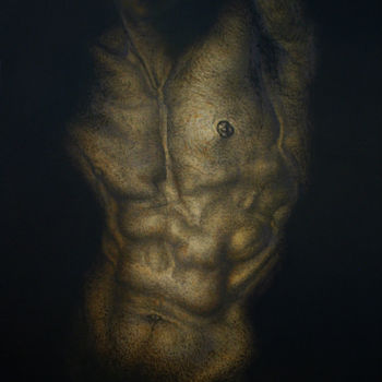 Pittura intitolato "Male nude (Torso)" da Lyubomir Naydenov, Opera d'arte originale, Altro