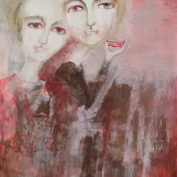Schilderij getiteld "Conversations on he…" door Lyudmila Belenkina, Origineel Kunstwerk, Acryl