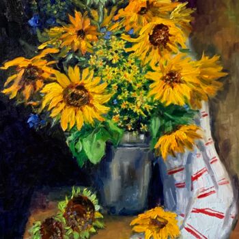 绘画 标题为“Sunflower” 由Lyudmila Bezuglaya, 原创艺术品, 油