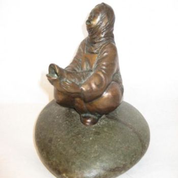 Sculpture intitulée "Баба с рыбой" par Skulptor, Œuvre d'art originale, Coulage