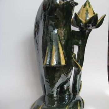 Скульптура под названием "Зверорыб" - Скульптор, Подлинное произведение искусства, Керамика