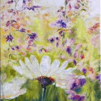 Картина под названием "Цветущее поле" - Захарова Елена Юрьевна, Подлинное произведение искусства