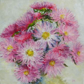 Painting titled "Земные звездочки" by Zakharova Elena Iurevna, Original Artwork, Oil