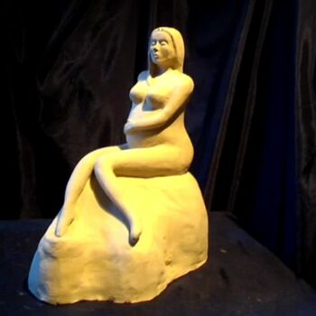 Sculpture intitulée "MATERNITE" par Lyza Lecomte, Œuvre d'art originale