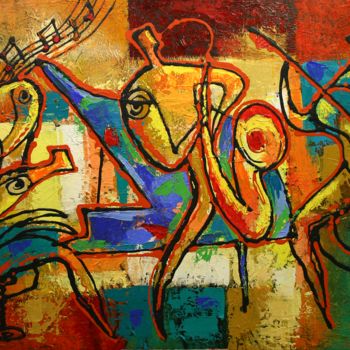 Peinture intitulée "Soul Jazz" par Leon Zernitsky, Œuvre d'art originale, Acrylique