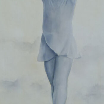 Painting titled "La petite danseuse" by M Batté Gauthier (M B), Original Artwork, Oil Mounted on Wood Stretcher frame