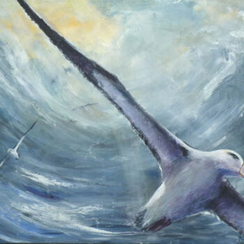「Albatros」というタイトルの絵画 M Batté Gauthier (M B)によって, オリジナルのアートワーク, アクリル
