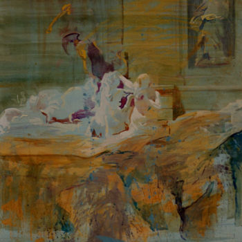 Pittura intitolato "Acqua" da Maurizio Cavicchiola, Opera d'arte originale, Tempera