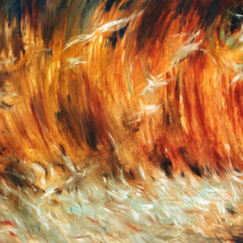 Painting titled "migrazione" by Maurizio Cavicchiola, Original Artwork, Oil