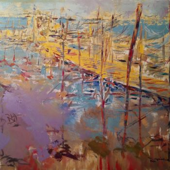Painting titled "Trabocco"" by Maurizio Cavicchiola, Original Artwork, Oil