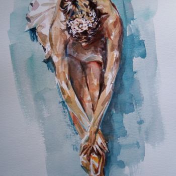 Malerei mit dem Titel "Dentro" von Maurizio Cavicchiola, Original-Kunstwerk, Aquarell