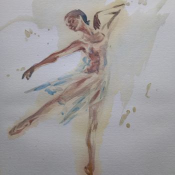 Painting titled "Balletto" by Maurizio Cavicchiola, Original Artwork, Watercolor