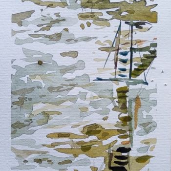 Painting titled ""Trabucco "" by Maurizio Cavicchiola, Original Artwork, Watercolor