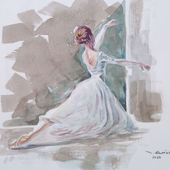 Pittura intitolato "Danza classica" da Maurizio Cavicchiola, Opera d'arte originale, Acquarello