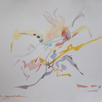 Peinture intitulée "Danzante" par Maurizio Cavicchiola, Œuvre d'art originale, Aquarelle