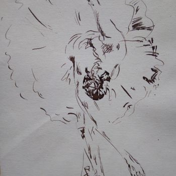 Desenho intitulada "Inchino" por Maurizio Cavicchiola, Obras de arte originais, Tinta