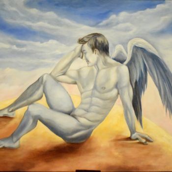 Pintura intitulada "ANGEL" por Maria Choreme, Obras de arte originais, Óleo