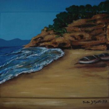 Painting titled "PAESAGGIO DI MARE" by M.D-Agostino, Original Artwork, Acrylic