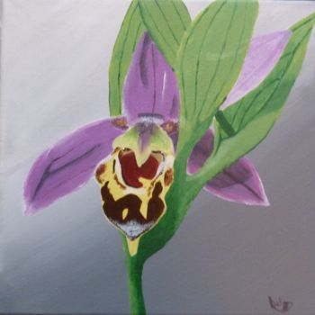Painting titled "Orchidée" by Mylène Delpy, Original Artwork, Acrylic
