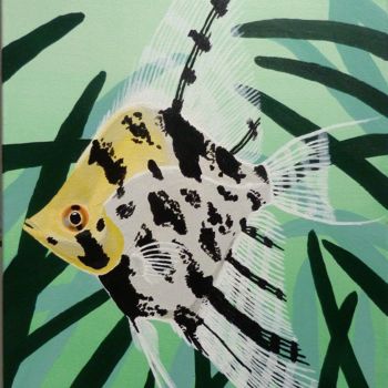 Painting titled "Scalaire koi" by Mylène Delpy, Original Artwork, Acrylic
