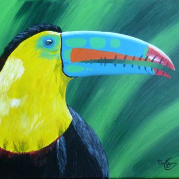 Painting titled "Toucan" by Mylène Delpy, Original Artwork, Acrylic