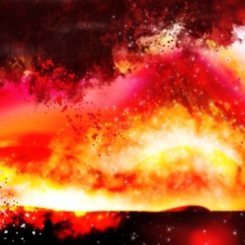 Digitale Kunst getiteld "Inferno" door M.E.C, Origineel Kunstwerk