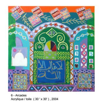 Peinture intitulée "Arcades" par M'Hamed Saci, Œuvre d'art originale