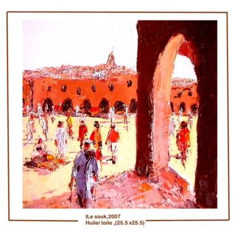 Peinture intitulée "Ghardaia" par M'Hamed Saci, Œuvre d'art originale